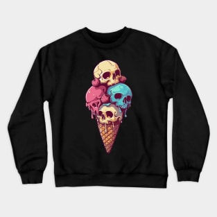 skull ice cream Crewneck Sweatshirt